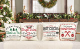 Farmhouse Christmas Pillow Covers 18x18 Set of 4 Winter Holiday Decorations Xmas Rustic Throw Cushion Case for Sofa Couch Home Decor (Sleigh Rides, Farm Fresh Tree, Cocoa, Candy Canes) 4TH Emotion