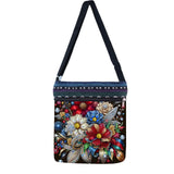 5D DIY Diamond Art Painting Crossbody Bag for Women, Shoulder Bag with Zipper Adjustable Shoulder Strap for Shopping-#10-Flower Generic