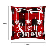 Christmas Pillow Covers 18x18 Set of 4 Winter Throw Pillow Covers Holiday Buffalo Plaid Pillow Covers Merry Christmas Pillows for Couch Sofa Home Decor Xmas Cushion Covers Indoor Decor Thicker Melonva