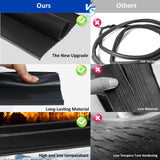 DGSL Garage Door Seals Bottom Rubber Weather Stripping Kit Seal Strip Replacement,Universal Weatherproof Threshold Buffering Sealing Rubber 5/16 Inch T Ends, 3 3/4 Inch Width (16 Ft, Black) DGSL