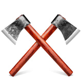 NEDFOSS Kung-Fu Throwing Axe Set, 2 Pack of 16 Inches Throwing Hatchet with 1065 High Carbon Steel and Beech Wood Handle, Great for Axe Throwing Game and Outdoor Recreation, Gift for Men NedFoss