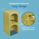 ECR4Kids Tri-Me Table and Cube Chair Set, Multipurpose Furniture, Fern Green, 3-Piece ECR4Kids