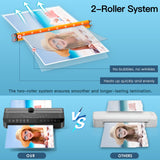 Raycial Laminator Machine A4, Laminating Machine with 50 Laminating Pouches, Hot and Cold Thermal Laminator, 4-in-1 Lamination Machine with 5 Laminating Modes and Auto-Off for Home Office School Use Raycial