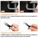 Leifide 50 Pieces 3D Printer Nozzle Cleaning Kit Includes 19 Pcs Stainless Steel Needles Cleaner Tools and 23 Pcs MK8 Nozzles Multiple Sizes Compatible with Makerbot Creality CR-10 Ender 3 5 LEIFIDE