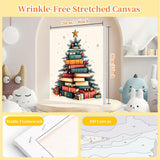 Framed Paint by Numbers Kit for Adults Beginners & Kids Ages 8-12,Christmas Tree Adult Paint by Number Kits on Canvas with Easel, Acrylic Oil Painting Kits for Adults for Gift Home Decor(8x12 inch) Arttoplus