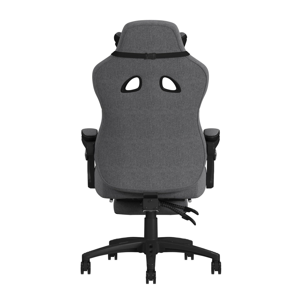 RESPAWN 110 Pro Gaming Chair - Gaming Chair with Footrest, Reclining Gaming Chair, Video Gaming Computer Desk Chair, Adjustable Desk Chair, Gaming Chairs for Adults with Headrest Pillow - Grey Fabric RESPAWN