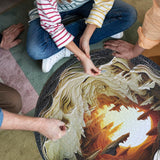 Bgraamiens Puzzle-Dawn- 3D Visual Dawn Inside a Cave 1000 Pieces Round Puzzle for Adult,Unique Puzzle Autostereoscopy Puzzle Hard Challenge Puzzle for Adult Bgraamiens