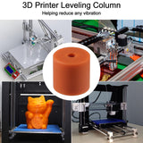 AITIAO 10Pcs 3D Printer Heatbed Silicone Leveling Column 16mm 3D Printer Heatbed Parts Solid Bed Mounts Stable Hotbed Heat-Resistant Silicone Buffer Compatible with CR-10 Ender 3 (Brown,16mm) AITIAO