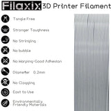ASA Filament 1.75mm Grey, ASA 3D Printer Filament, Heat & Weather Resistant - ASA 3D Filament Perfect for Printing Outdoor Functional Parts, Dimensional Accuracy +/- 0.03mm,1KG Filaxix