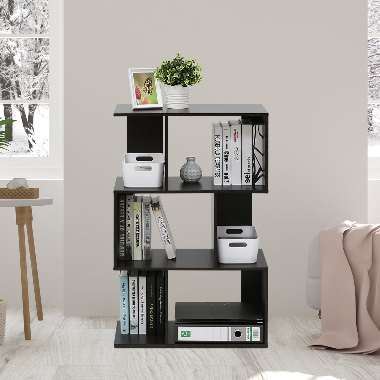 FURINNO Simply Modern 3-Tier Open Book Shelf Furinno