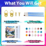 xcemhil Paint by Numbers Kit for Adults Landscape, Paint by Number Moutain, Lake Paint by Numbers Kit for Adults Beginner for Gift and Home Wall Decor 16x20 Inch xcemhil