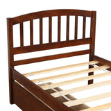 Harper & Bright Designs Twin Bed Frame, Wood Platform Bed with Storage Drawers and Headboard (Walnut) Harper & Bright Designs