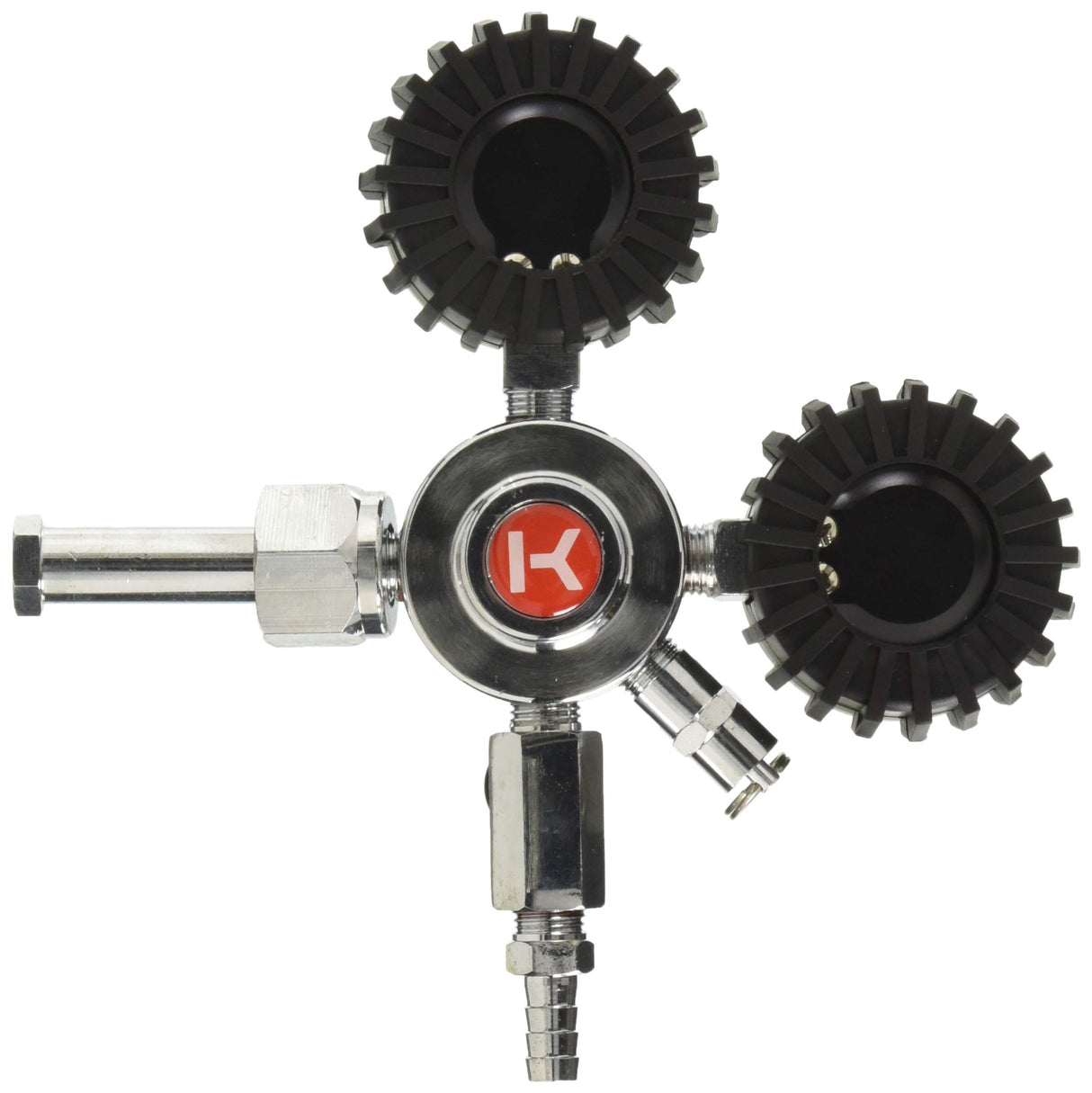 Kegco Premium Commercial Grade Double Gauge CO2 Draft Beer Regulator,Chrome, 1 Product Kegco