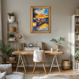 RICUVED Landscape Diamond Art Kits for Adults, Bridge Diamond Painting Kits for Beginners, Sunset DIY 5D Full Round Drill Gem Crystal Rhinestone Art and Craft Kit for Gift Home Wall Decor 12x16Inch RICUVED