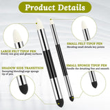 24pcs Artist Blending Stump and Sponge Pen, Double Headed Drawing Art Blender Pencil Sketch Scrapers Tools With Washable Rubbing Head for Lightening and Highlight salbsever