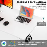 SMUG Height Adjustable Electric Standing Desk, 55 x 24 Inches Sit Stand up Desk Home Office Computer Desk, Ergonomic Desk with Memory Controller Standing Table White SMUG