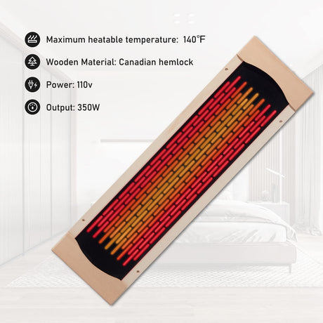 iDOTODO Full Far Infrared Carbon Fiber Glass Red Light Heater Tube, Infrared Sauna Heater Tube Sauna Accessories, 110V Heater, Infrared Suana Heating Element Tube for Wooden Indoor/Outdoor Sauna iDOTODO