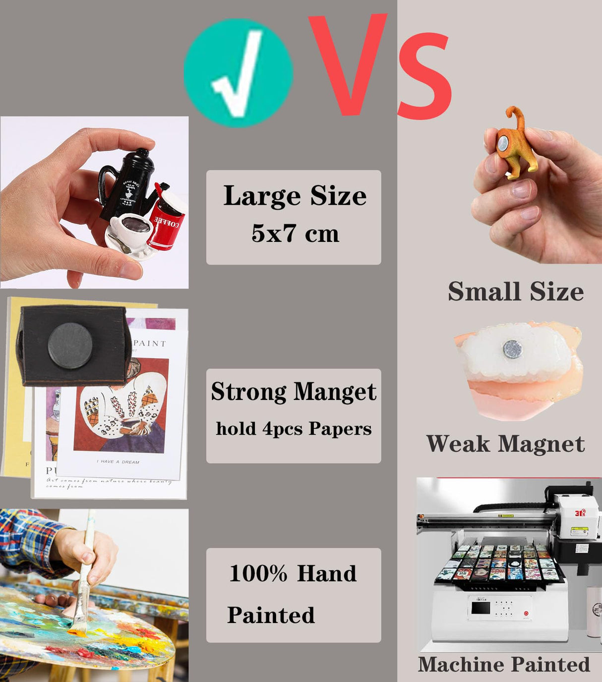 Food Fridge Magnets Food Magnets for Fridge,Fun Refrigerator Magnets Decorative,Cute Magnets Fridge Large Resin Strong Magnets for Kitchen Decor Favensen