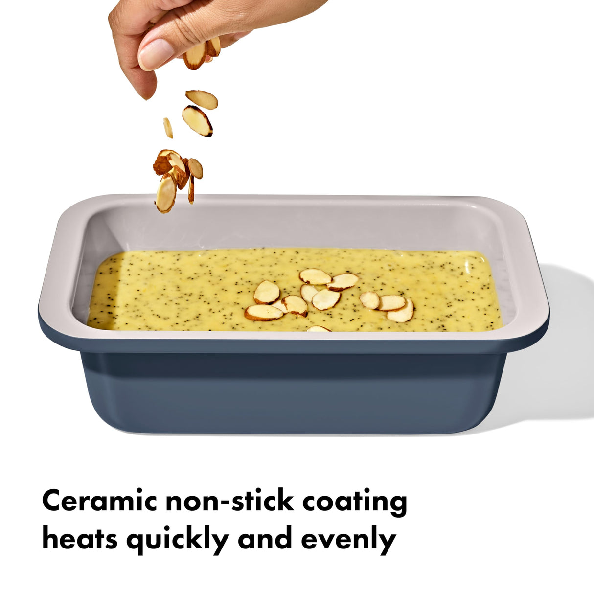 OXO Good Grips Non-Stick Pro Ceramic Coated Metal Bakeware 1Lb Loaf Pan – Storm Blue OXO