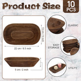Nuogo 10 Pack Wooden Dough Bowls Bulk Rustic Dough Bowls for DIY Candle Home Crafts Making Farmhouse Fruits Supplies Decoration(8.5 Inches,Brown) Nuogo