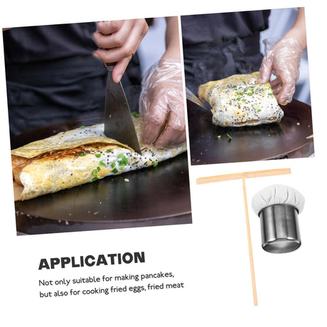 OFFSCH Stainless Steel Oil Brush for Pancakes Pancake Grease Brush Crepe Spreader Multipurpose Kitchen Tool OFFSCH