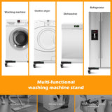 Nefish Furniture Dolly Adjustable Mini Fridge Stand Washing Machine Stand Mobile Roller with 4 Locking Swivel Wheels Universal Mobile Base Moving Cart for Dryer Refrigerator Nefish