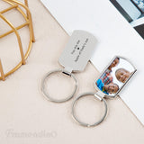Framendino, 10 Pack Sublimation Keychain Blanks Rectangle Heat Transfer Press Key Chains with Key Rings for DIY Photos Crafts Framendino