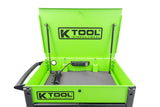 K Tool International 75121 35" Service Cart Tool Box for Garages, Repair Shops, and DIY, (4) Drawers, Locking Lid, (4) 5" Swivel Casters (2) with K Tool International