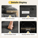 Oversized Recliner Chair,360°Swivel Rocker Recliner for Big Man,Extra Wide Manual Recliners,Overstuffed Soft Rocking Sofa Chair for Living Room,High Back,Large Footrest(Gray) Generic