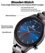 GREENTREEN Wooden Watches for Men Women: Analog Quartz Wrist Watch - Lightweight Natural Wood Watch for Gift Birthday Wedding Graduation GREENTREEN
