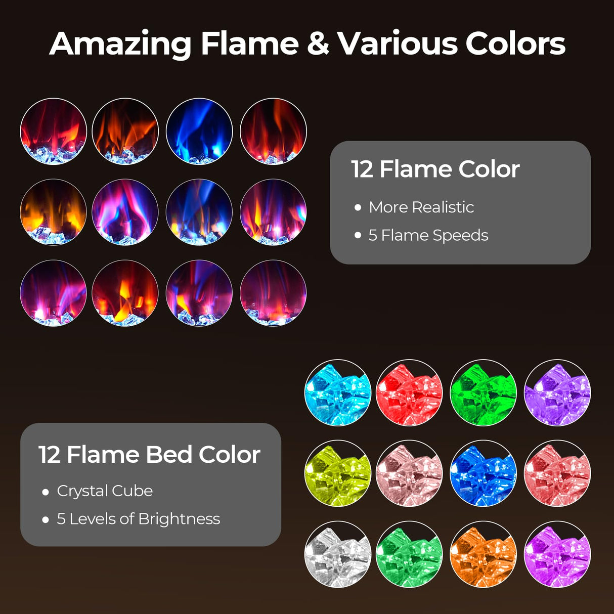 72” Electric Fireplace, Ultra-Thin Wall Mounted Electric Fireplace, Electric Fireplace Insert Heater, 750/1500W Recessed Fire Place with Adjustable Flame Color, Touch Screen and Remote Control LuxaDomus