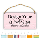 Personalized Rustic Wooden Sign, Custom Plaque Wall Hanging, Art Wood Board Sign for House, Customized Name Sign, Gifts for Family Members Teachers Friends 11.8x5.9 inch sophiehome