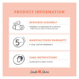 South Shore Myro Kitchen Island, Natural Walnut and White South Shore