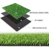 Artificial Grass Turf Lawn-3 Feet x 10 Feet, 0.4" Indoor Outdoor Rug Synthetic Grass Mat Fake Grass LITA
