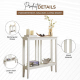 Kings Brand Furniture - Entryway Table - Narrow Console Table - Console Table with Storage - Hallway Decor - Wood Console Tables for Entryway - Narrow Console Sofa Side Table - Foyer - White Kings Brand Furniture