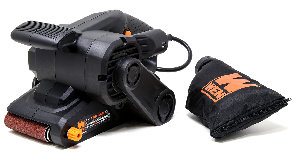 WEN HB6319 6.3-Amp 3-by-18-Inch Handheld Portable Belt Sander, Black WEN