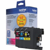Brother LC1033PKS, LC-103, Innobella High-Yield Ink, 600 Page-Yield, 3/Pack, Cyan-Magenta-Yellow Brother