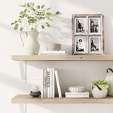 Barnyard Designs 4x6 or 5x7 Collage Picture Frames, 4 Photo Openings w/Mat for Multiple Pictures, Distressed Rustic Wood Farmhouse Frame for Wall, 16x12 (Brown) Barnyard Designs