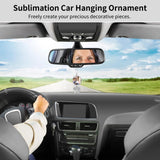 OMISTAR 12 PCS Angel Wings Sublimation Keychain Blanks, Double Side Heat Transfer Blanks with Angel Wings Charms, MDF Round Key Rings Blanks for Sublimation DIY Craft OMISTAR