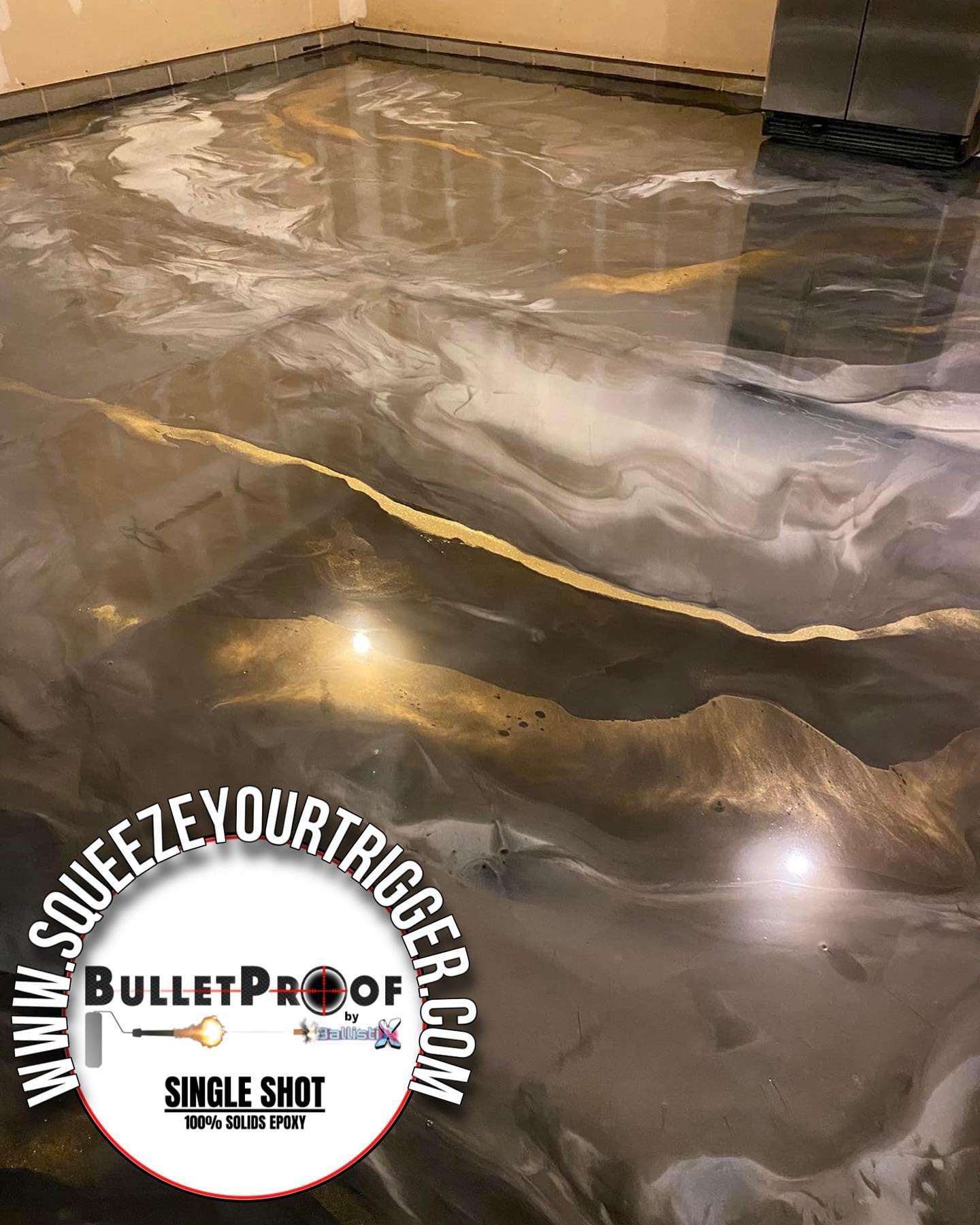 Bulletproof Resins: Single Shot |100% Solids Epoxy Resin Kit (3 Gallons) Solvent-Less, Two Component Gloss Coat Finish- Low VOC! Industrial Use, Garages, Floors & More! (Gray - 3 Gall) - WoodArtSupply