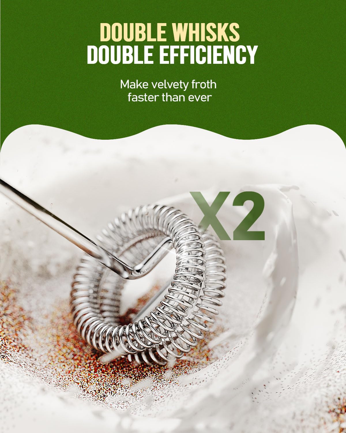 Maestri House Rechargeable Milk Frother with Stand, Handheld Electric Foam Maker Waterproof Detachable Stainless Steel Whisk Drink Mixer Foamer for Lattes, Cappuccino Maestri House