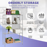 YRLLENSDAN Heavy Duty 4-Tier Wire Shelving Unit – NSF Certified Adjustable Metal Storage Rack for Kitchen, Garage, Pantry – 1000 lbs Capacity – 36" W x 14" D x 54" H YRLLENSDAN