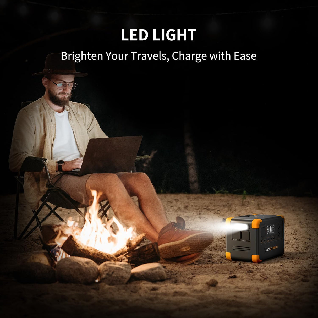 Pecron E500LFP Solar Generator with 100W Solar Panel, 576Wh LiFePO4 Battery, 2x600W AC Outlets Power Station, Fast Charging Portable Power Station for Home Use, RV, Camping, CPAP, Emergencies pecron