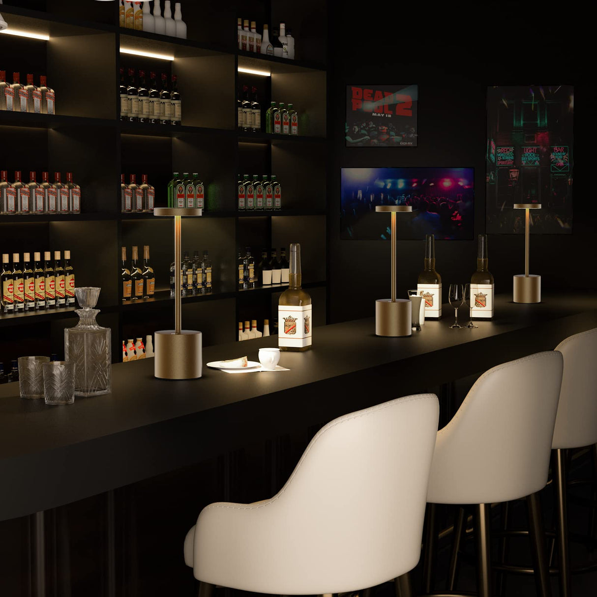 SAKRINGT 2 Pack Cordless Table Lamp Rechargeable,5000mAh Battery Powered Table Light, Dimming Portable LED Desk Lamp for Patio/Restaurant/Outdoor SAKRINGT