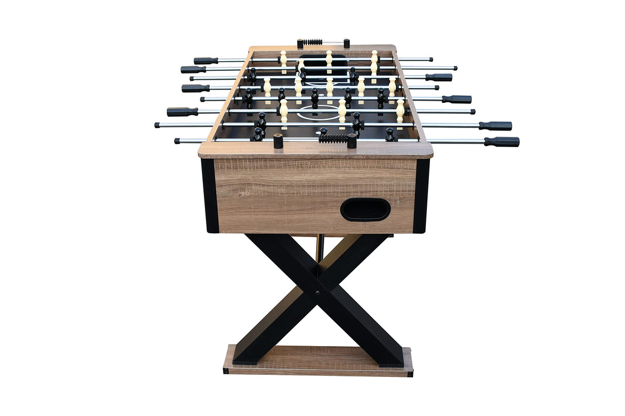 Hathaway Fullerton 48-in Foosball Table, Arcade Table Soccer for Game Rooms, Includes (2) 36-mm ABS Foosballs, Driftwood (BG50330) Hathaway