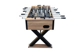 Hathaway Fullerton 48-in Foosball Table, Arcade Table Soccer for Game Rooms, Includes (2) 36-mm ABS Foosballs, Driftwood (BG50330) Hathaway