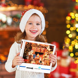 1000 Pcs Christmas Cat Jigsaw Puzzles, Challenging Puzzles Xmas Family Game Puzzles for Adults Cat Lovers Supplies Hxezoc