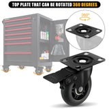 Apllamo 3" Casters Set of 4 ，4 Heavy Duty Quiet Casters, Max Load 2000LBS. Suitable to do Soft Wheels for cart, Glide Quietly and Protect The Floor, casters Set of 4 Heavy Duty. Apllamo