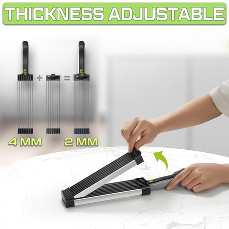 ONCE FOR ALL Fresh Meat Slicer Cleaver Kitchen Knife Set For Meat Slicing Shredding, Manual Meat Cutter Food Slicer For Beef Pork Mutton For Home Cooking BBQ Hot Pot ONCE FOR ALL