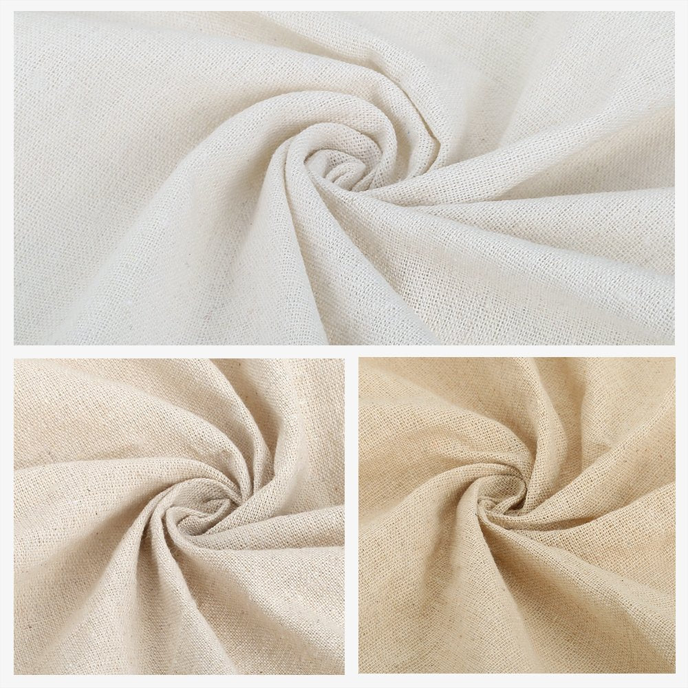 Caydo 3 Pieces Large Size Linen Needlework Fabric for Garment Craft, Flower Pot Decoration and Tablecloth, 62 by 19 Inch Caydo
